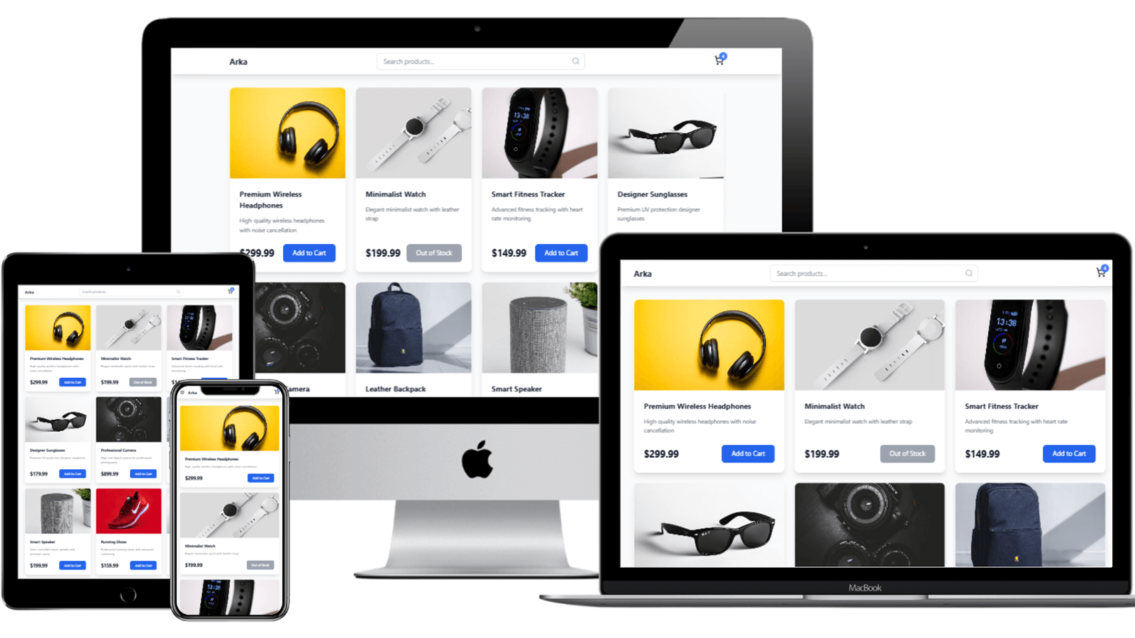 Arka E-commerce project screenshot