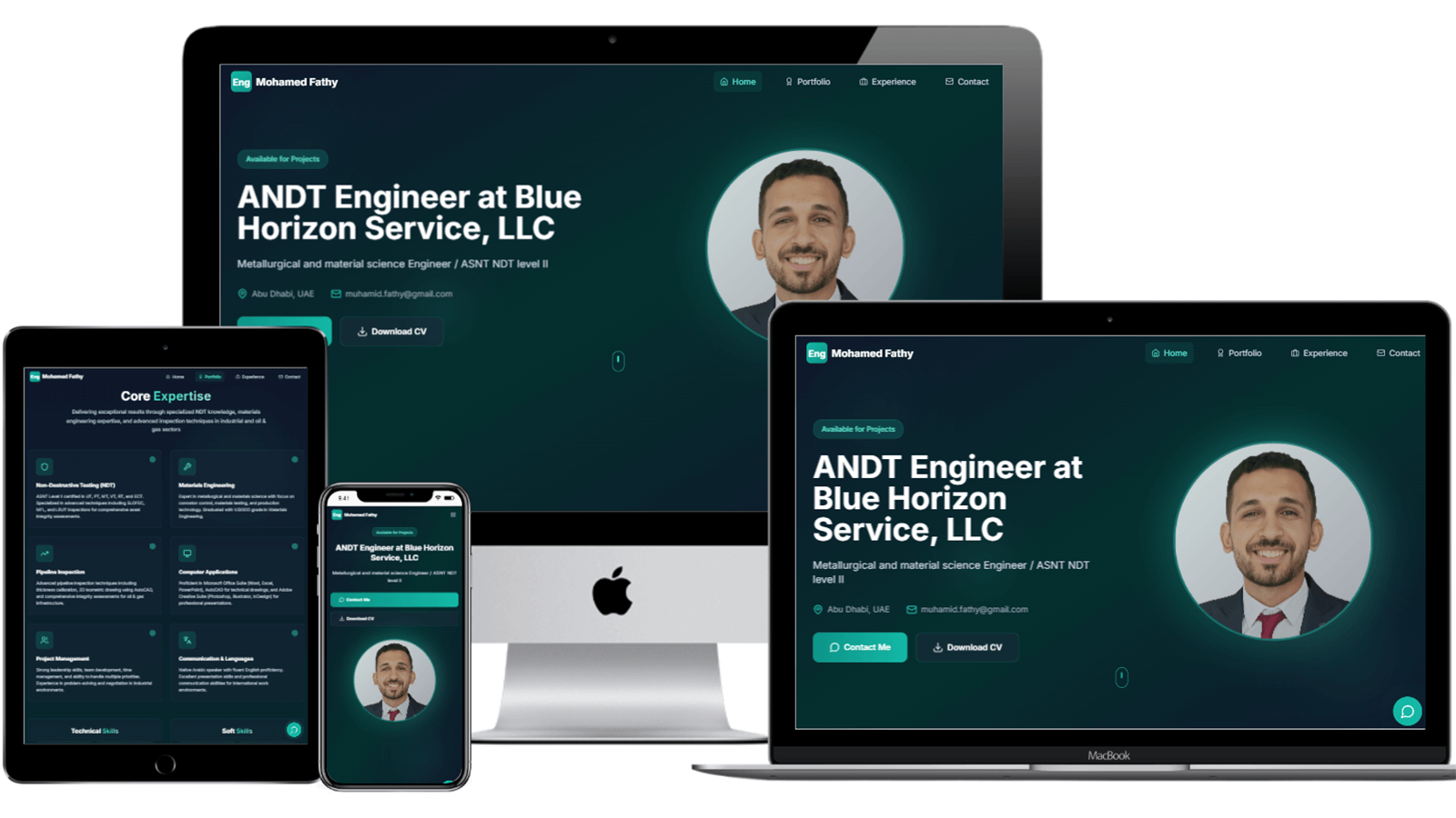 Engineer Portfolio project screenshot